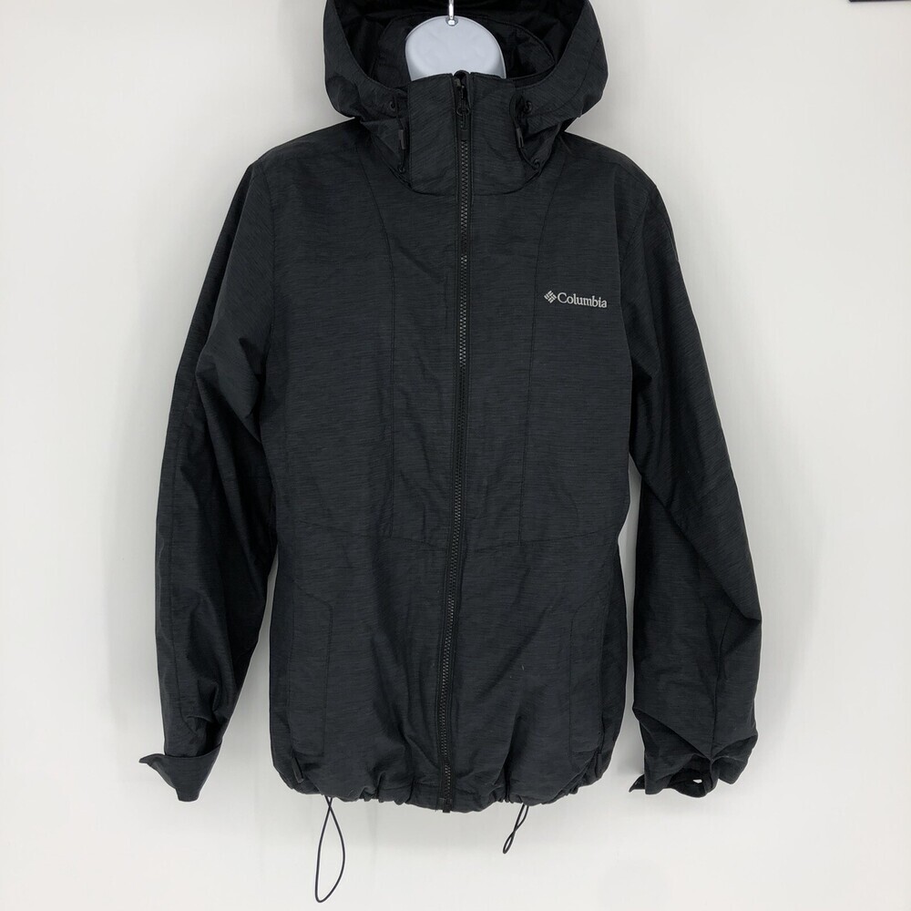 Columbia Charcoal Space Dye Grey Full Zip Interchange Jacket Men's Size Small